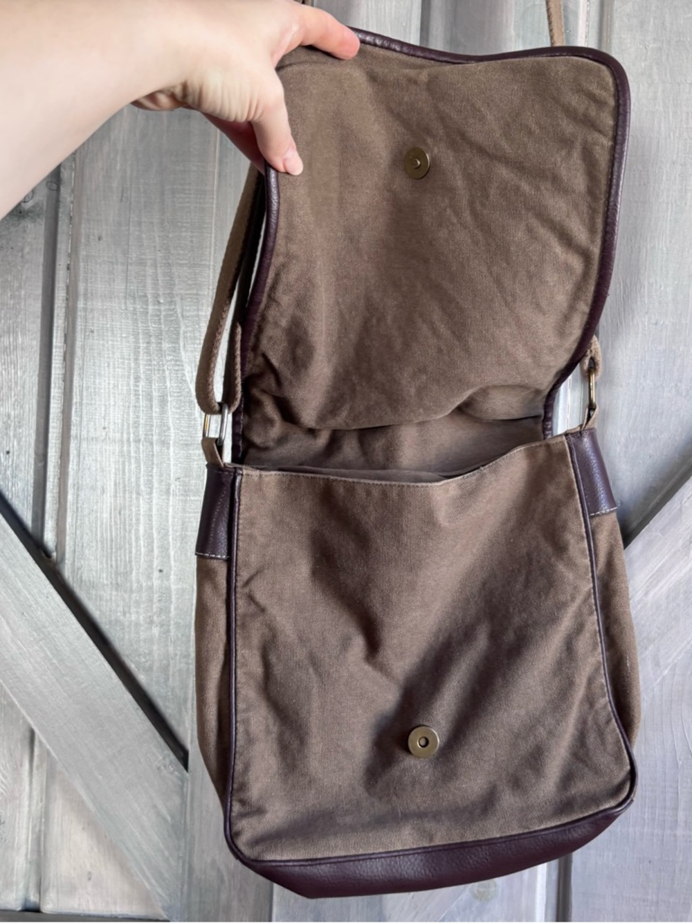 Trust the Journey Small‎ Canvas Messenger Bag Crossbody Academia Shabby Chic - Picture 6 of 8